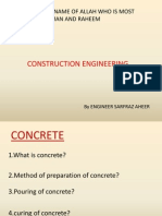 Construction Engineering: Start With The Name of Allah Who Is Most Rehman and Raheem