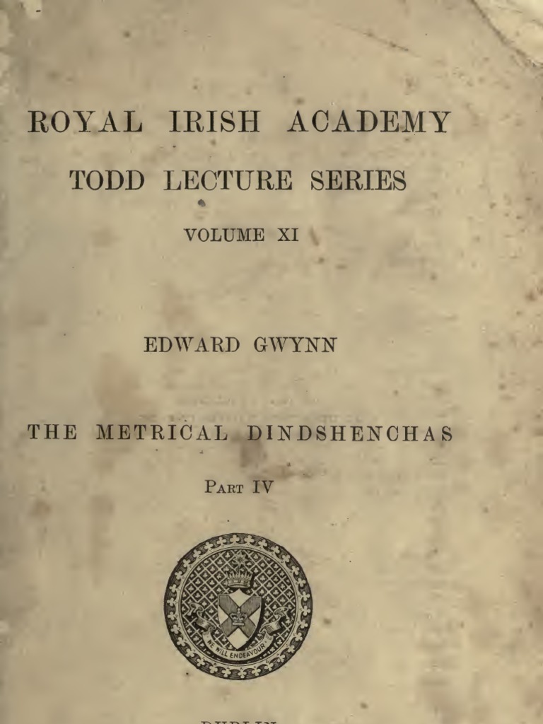 The Metrical Dindshenchas Vol 2 Edited by Edward Gwynn (1906) PDF Linguistics Poetry photo