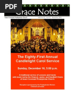 Grace Notes: The Eighty-First Annual Candlelight Carol Service