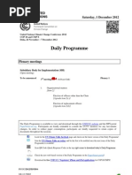 COP18 Climate Conference – Daily Schedule – November 30th, 2012