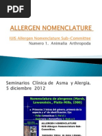 Allergen Nomenclature Jhs