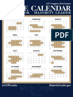 2013 Congressional Calendar for the U.S. House of Representatives