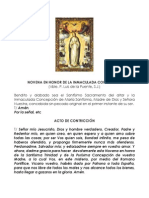 Novena en honor de la Inmaculada Concepción