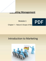 Marketing Management: - Nature & Scope of Marketing