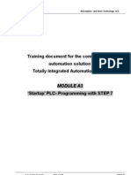 Training Document For The Company-Wide Automation Solution Totally Integrated Automation (T I A)