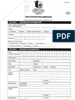 A BBA Twintech Admission Form
