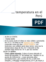 La temperatura en el Perú