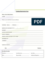 Training Registration Form 40 chars