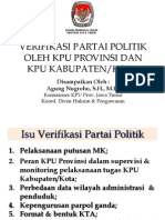 Materi Verifikasi Parpol Se Kpu 481 $agung