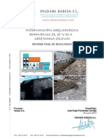ARTZINIEGA 2010 Intervención Arqueológica Behekokale 23, 25 y 25 A Informe Final