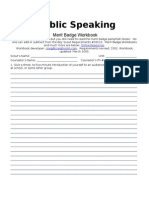 Public Speaking: Merit Badge Workbook