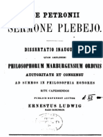 De Petronii Sermone Plebejo - E. Ludwig
