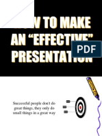 How To Make An "Effective" Presentation