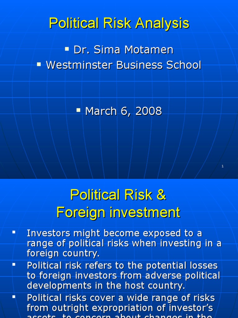 political risk business plan