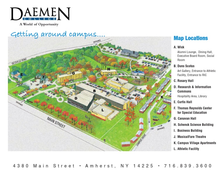 Daemen College Campus Map Daemen Campus Map | Pdf
