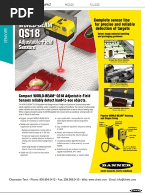 Banner Compact Photo Eyes Mosfet Optical Fiber