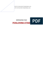 Poslovna Etika - SEMINARSKI