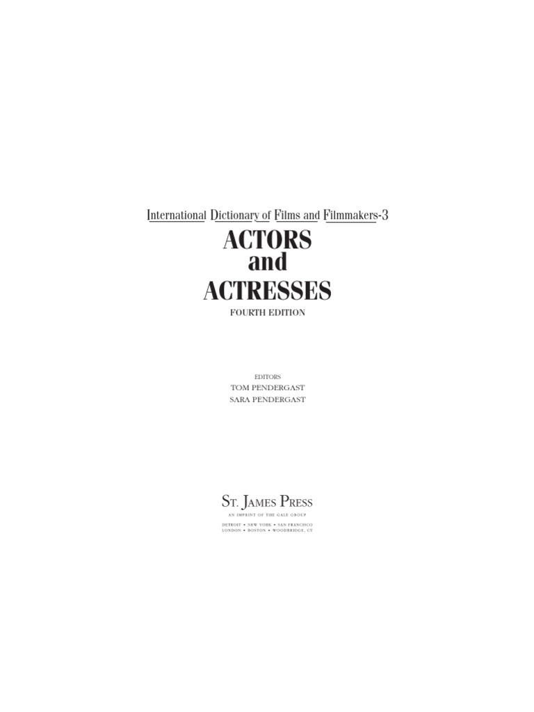 Gale S International Dictionary Of Film And Filmmakers Entertainment General