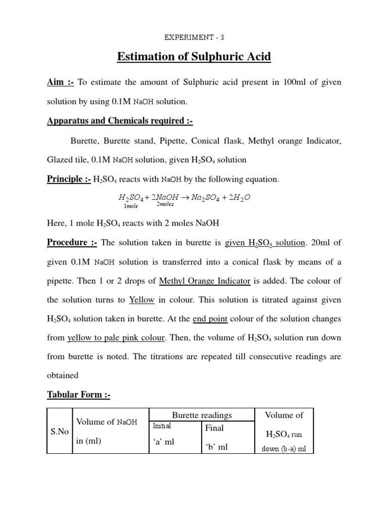 Volumetric Analysis 3 Titration Analytical Chemistry