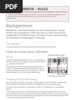 Backgammon Rules | PDF | Tabletop Games | Gaming