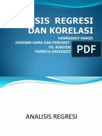 Analisis Regresi Dan Korelasi