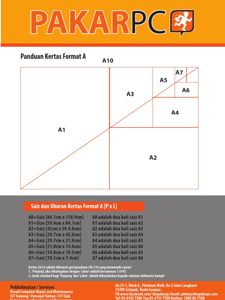 Saiz Kertas Format A Pakarpc Pdf