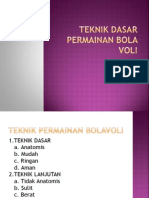 Teknik Dasar Permainan Bola Voli