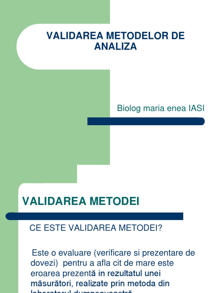 Validarea Metodei CURS | PDF