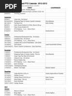 Highcrest Pto 2012-13 Calendar