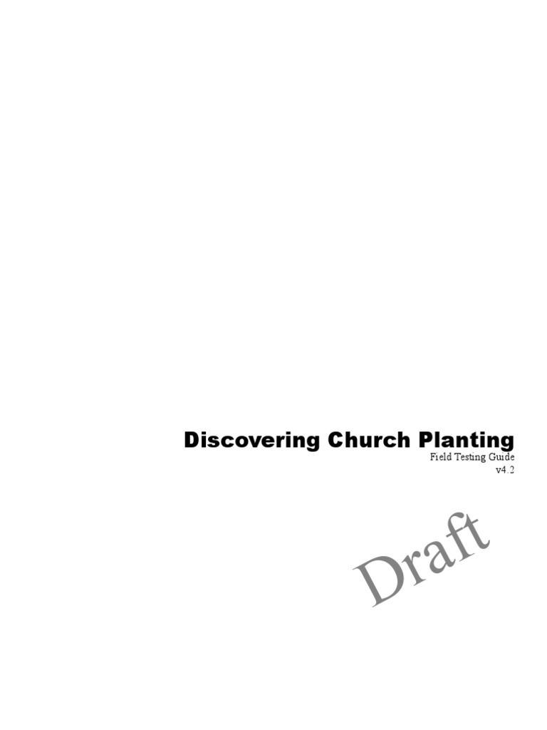 2008 Discovering Church Planting 4.2 | PDF | Disciple (Christianity ...