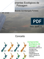 Os componentes Ecológicos da Paisagem