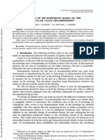 Analysis of measurements based on the singular value decomposition