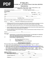 2013 Glen Rock Gurudwara Membership Form