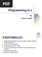 Programming in C: by Vishal Vanaki