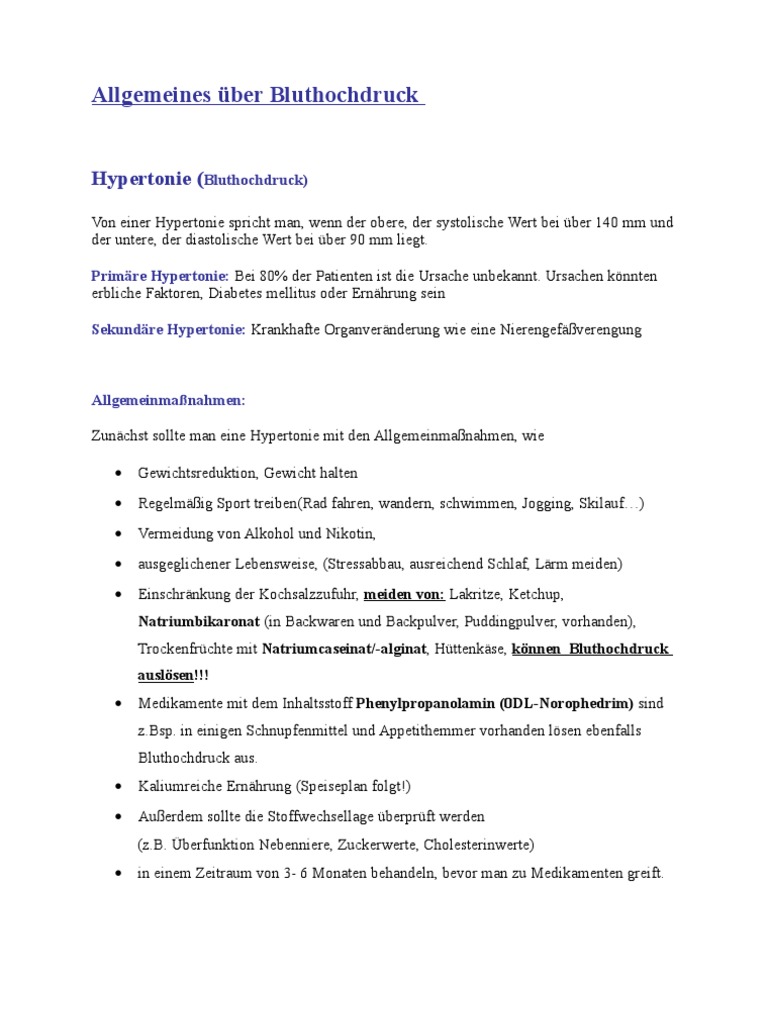 Bluthochdruck