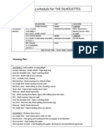 SHOOTING PLAN