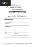 FICHA AVALIAÇÃO DOCENTE 1º CICLO