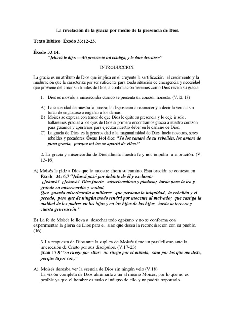 Revelación de la Gracia Divina | PDF | Gracia en el cristianismo | Moisés