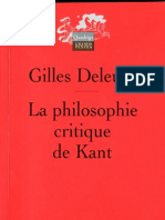 La Philosophie Critique de Kant