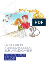 Brochure - Participation à un essai clinique sur un médicament