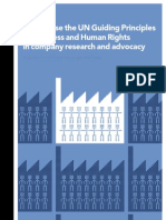 Cómo utilizar los Principios Rectores de la ONU
de Derechos Humanos y Negocios
en la compañía de investigación y de promoción