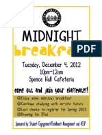 Midnight Breakfast Dec 4, 2012 Flyer