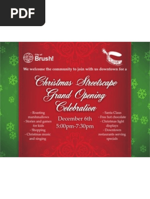 Brush Christmas Streetscape Grand Opening