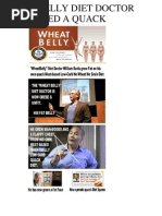 Download WheatBelly Diet Dr William Davis Ruled a Quack - Weight Loss Doctor Lowcarb Book Author now considered Health Kook by CrossfitPaleoClasses SN115359242 doc pdf