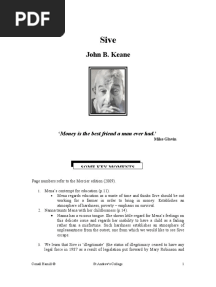 Sive - Key Moments Etc