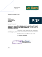 Carta Recepcion Articulo - Lorenzini