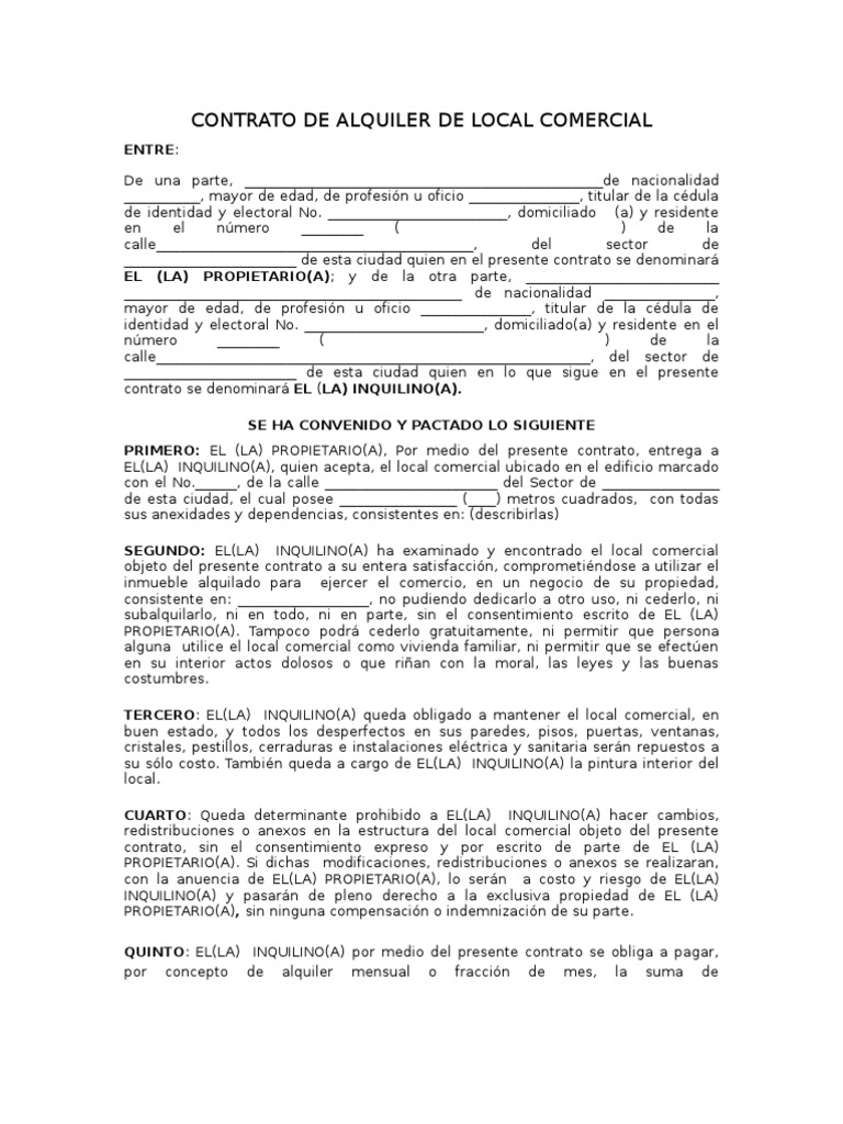 05_contrato de Alquiler de Local Comercial RD Propiedad