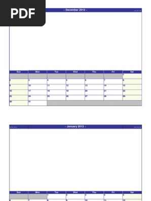 Blank Calendar