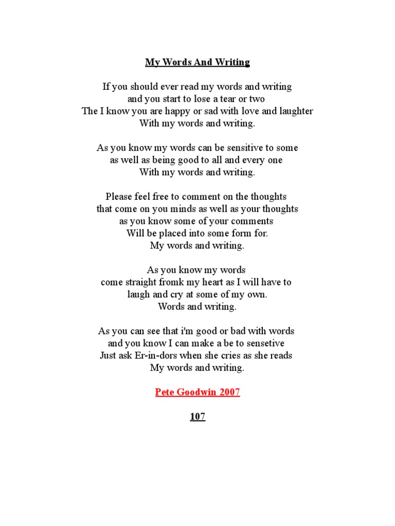 Emotional Reflections in Poetry | PDF
