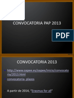 Convocatoria PAP 2013